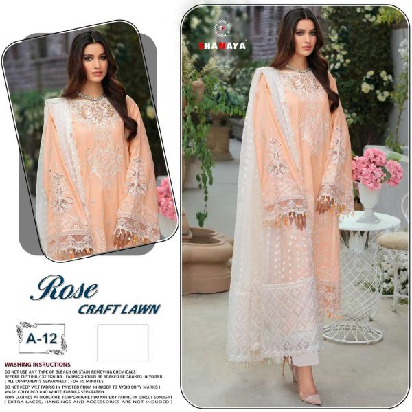 Rose Craft Lawn Cambric Designer Embroidery Pakistani Salwar Suit